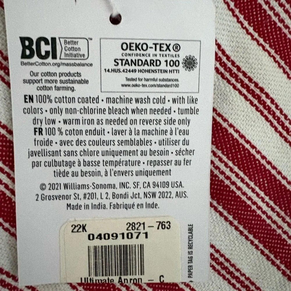 WILLIAMS SONOMA➕NWT Ultimate Classic Stripe Apron